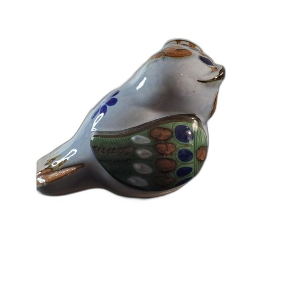 Tonala Mexico Hand Painted Ceramic Owl Figure~Vintage~ - Picture 4 of 7